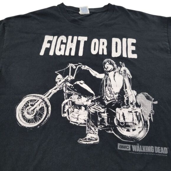 2013 The Walking Dead Shirt Size XL By Delta Pro Weight Daryl Dixon Fight Or Die - Picture 3 of 6